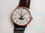 Swiss Replica Blancpain Villeret 6654 Moonphase Watch White Dial